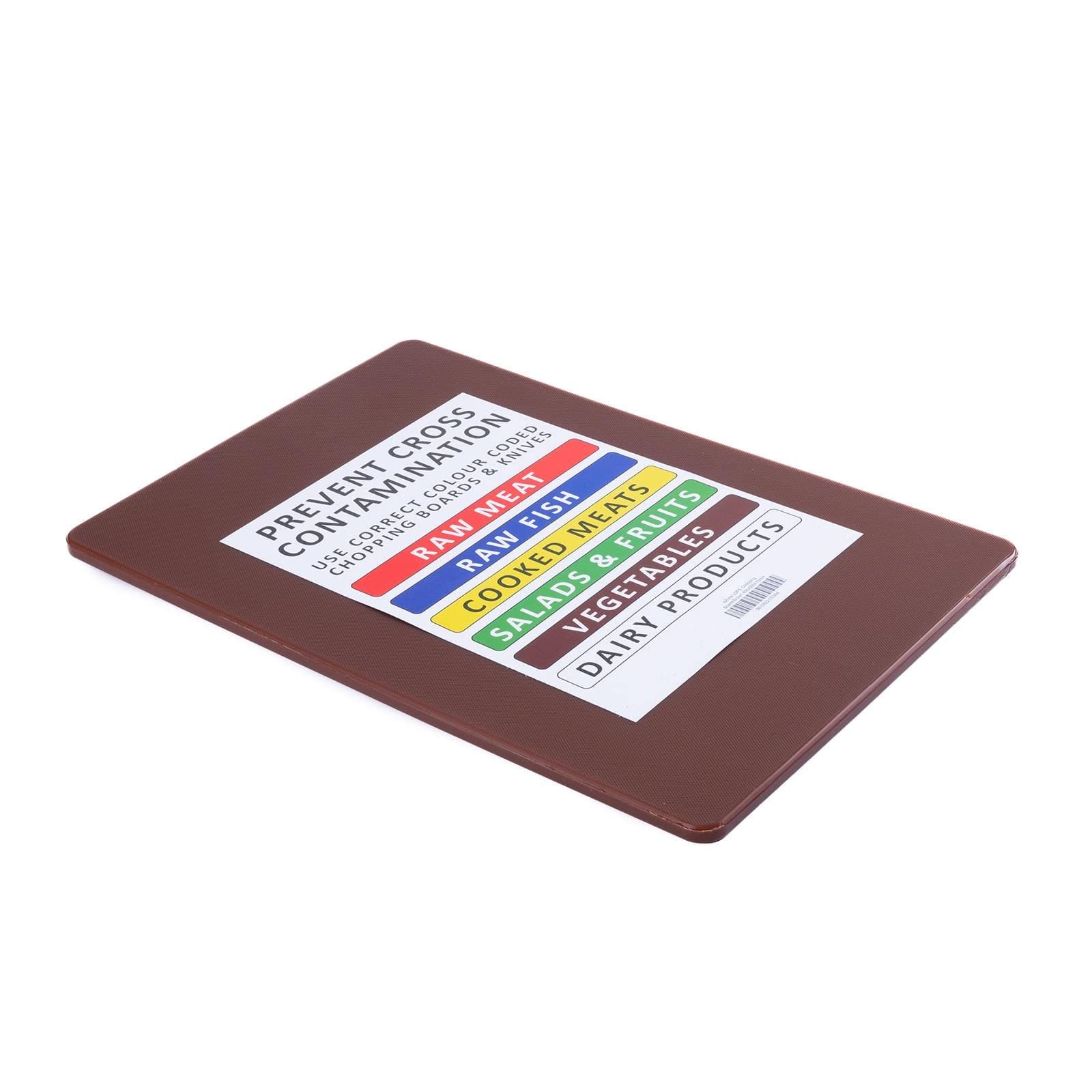 BAKI Commercial Plastic Cutting Board 18 x 12 x 0.5 inch (Brown)