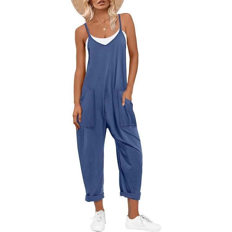 Amazon.com: Lentta Women's Causal Jumpsuits V Neck