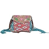 Myra Bag Floral Pink Hand-Tooled Bag S-4699
