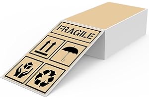 YIKIADA Khaki Thermal Labels 3 x 5 Inch Vinyl Self-Adhesive Fanfold Direct Shipping Stickers Waterproof Perforated Printer De