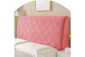 IQNJERYV Double/Single/Full/Queen/Cal King Size Headboard Slipcover Universal Head Board Covers DustproofAll-Inclusive Padded Modern Bed Head Protector for Bedroom Decor(Rose,59in (150cm))