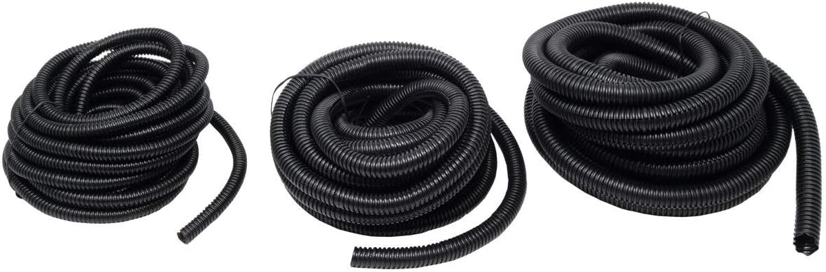 20 Ft Split Loom 1/4" 3/8" 1/2" Black Wire Harness Wrap Cover Sleeve Conduit: Home Improvement