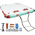 GYMMALL Inflatable Floating Dock Platform 6FT*5FT/ 8FT*6FT/ 10FT*6FT ...