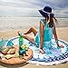 Epoch Collective Aquatic Lotus Luxury Velour Round Beach Towel with Bonus Beach Duffel Bag