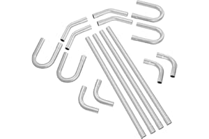 VEVOR Exhaust Kit, 16pcs, DIY Universal Galvanized Steel Exhaust Kit with Slip-Fit Joint & Large Exhaust Tube, Rust-Proof Exh