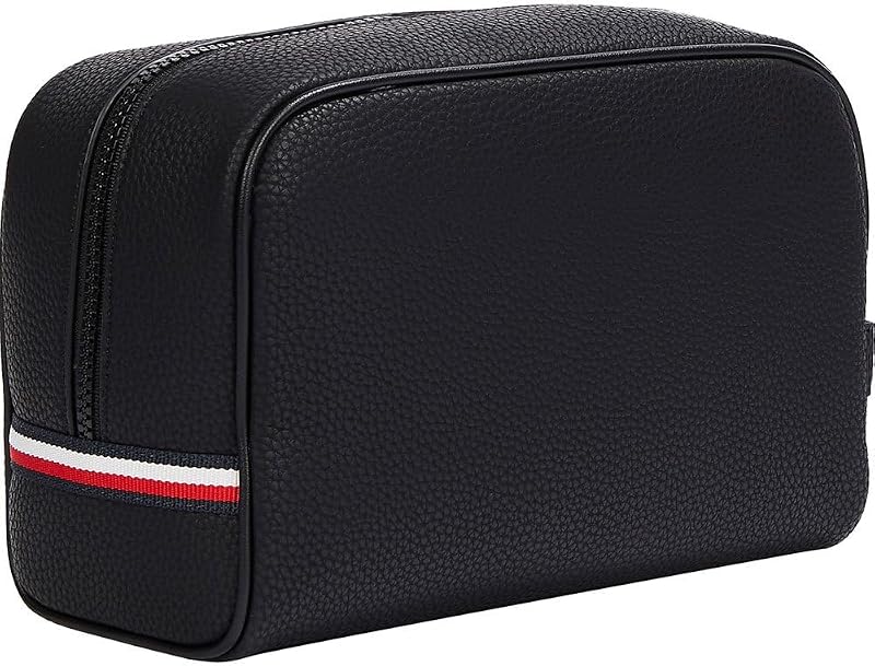 Trousse De Toilette Homme Essential PU Washbag Similicuir, Noir (Black), Taille Unique