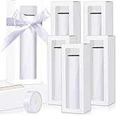 Honoson 24 Pcs Gift Boxes for Sublimation Tumblers Transparent Gift Wrapping Box with Ribbon for 12oz, 20oz, 30oz Heat Press Sublimation Blanks Skinny Cup(White)