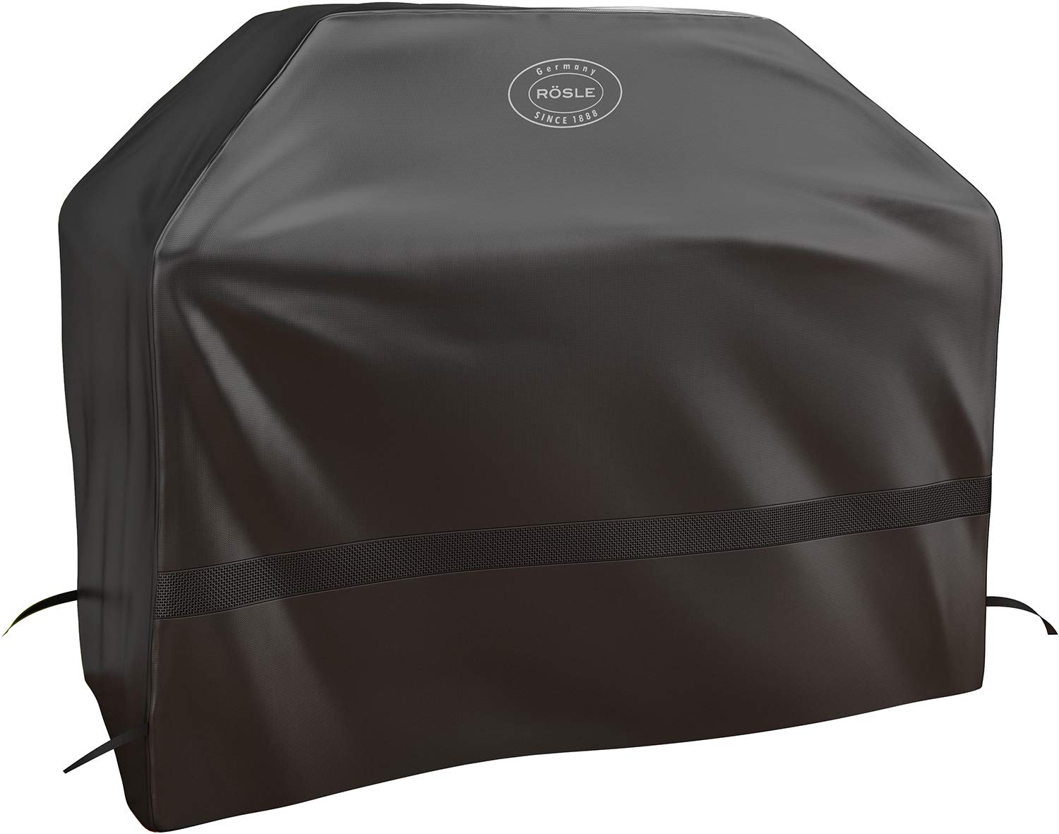 Rösle Cover BBQ Station Magnum G4/Pro G4, Protective Cover Made of 100% Polyester, with Practical Velcro Fastening for Fixing, Waterproof, Black
