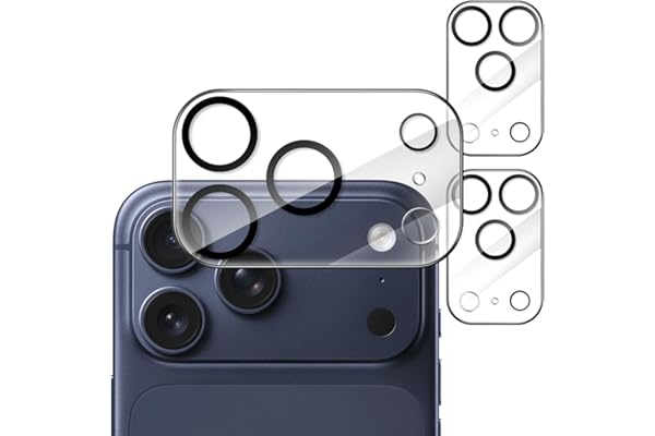 JETech Camera Lens Protector for iPhone 17 Pro Max 6.9-Inch, 9H Tempered Glass, Anti-Scratch, Case Friendly, Does Not Affect