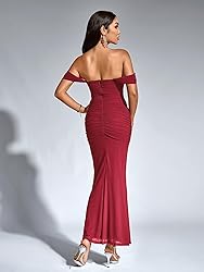 KUTUMAI Off The Shoulder Maxi Long Dress Corset