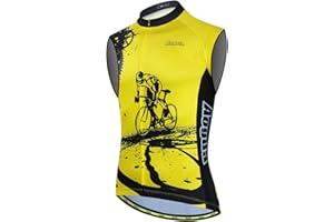 Aogda Cycling Vest for Men Bike Jerseys Team Biking Sleeveless Tops Clothing