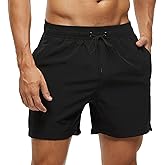 SILKWORLD Men's Swim Trunks Quick Dry Beach Shorts with Pockets