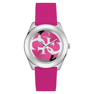 Guess Damen Analog Quarz Uhr mit Silikon Armband W0911L2