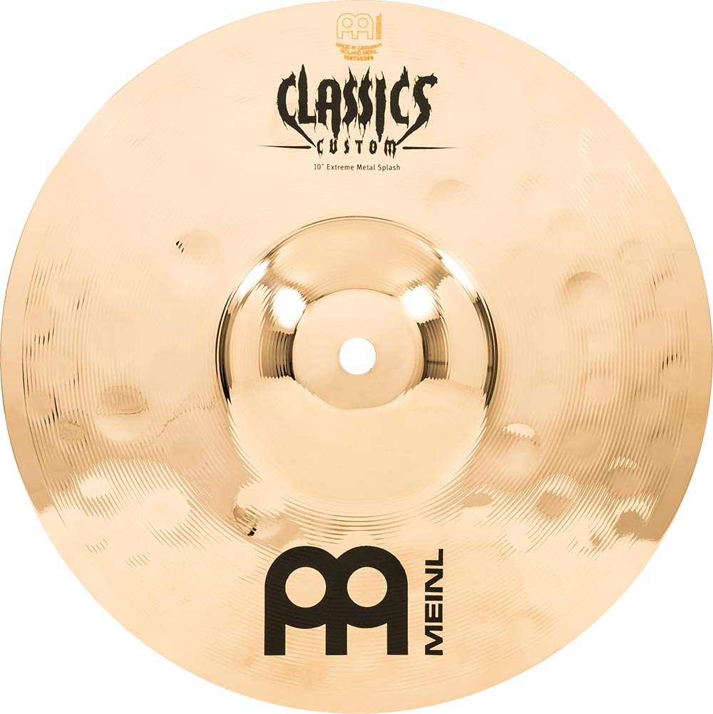 Meinl Cymbals Classics Custom Extreme Metal Splash Cymbal 10 inch (Video) for Drum Set (25,40cm) B12 Bronze, Brilliant Finish, Made in Germany (CC10EMS-B)