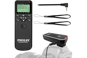 PHOLSY for Panasonic Camera Remote Control P6 Shutter Release Remote Timer LCD for Panasonic Lumix S5 S1 G95 G91 G90 FZ10002 G9 GH5 GH6 G85 G81 GX8 GX7 GH4 FZ2500 FZ2000 FZ1000 FZ300 DMW-RSL1 RS2