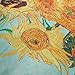 CaliTime Canvas Throw Pillow Cover Case for Couch Sofa Home Decoration Famous Picture Print 18 X 18 Inches Van Gogh Painting Still Life Vase with Twelve Sunflowers