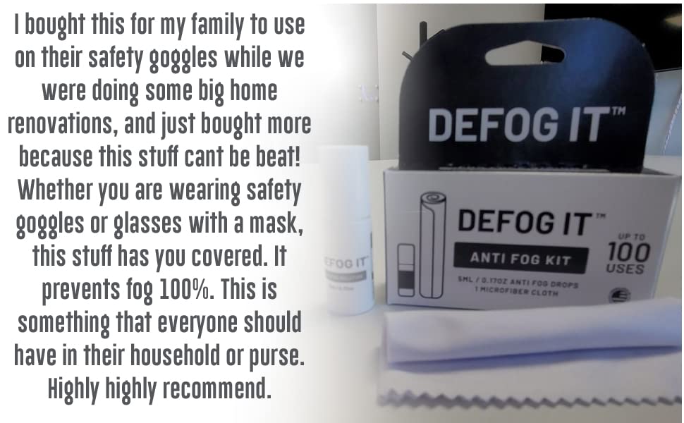 DEFOG IT Anti Fog Concentrate Squeeze Bottle 5 mL (100 Uses