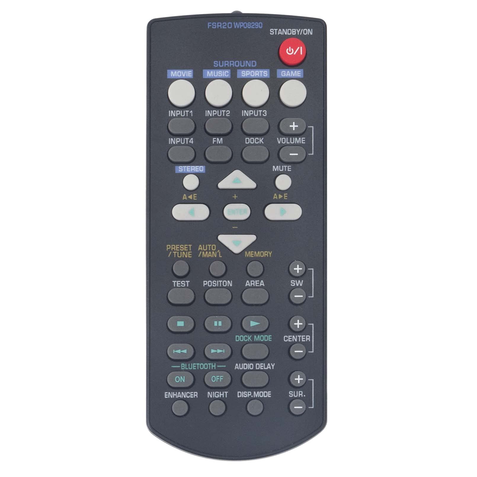 ALLIMITY FSR20 WP08290 Remote Control Replace fit for Yamaha Soundbar YAS-71 YAS-71CU YAS-71SPX YAS-81 YAS-81CU YAS-81SPX FSR20-WP08290
