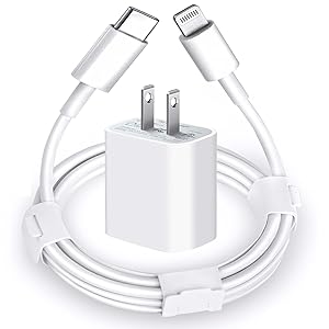 iPhone 12 Charger, 20W PD Wall Charger Plug USB C Charger with 3FT USB C to Lightning Cable iPhone Fast Power Adapter Compatible with iPhone 12 12 Pro 12 Mini SE 11 11 Pro XS iPad Pro Air and More