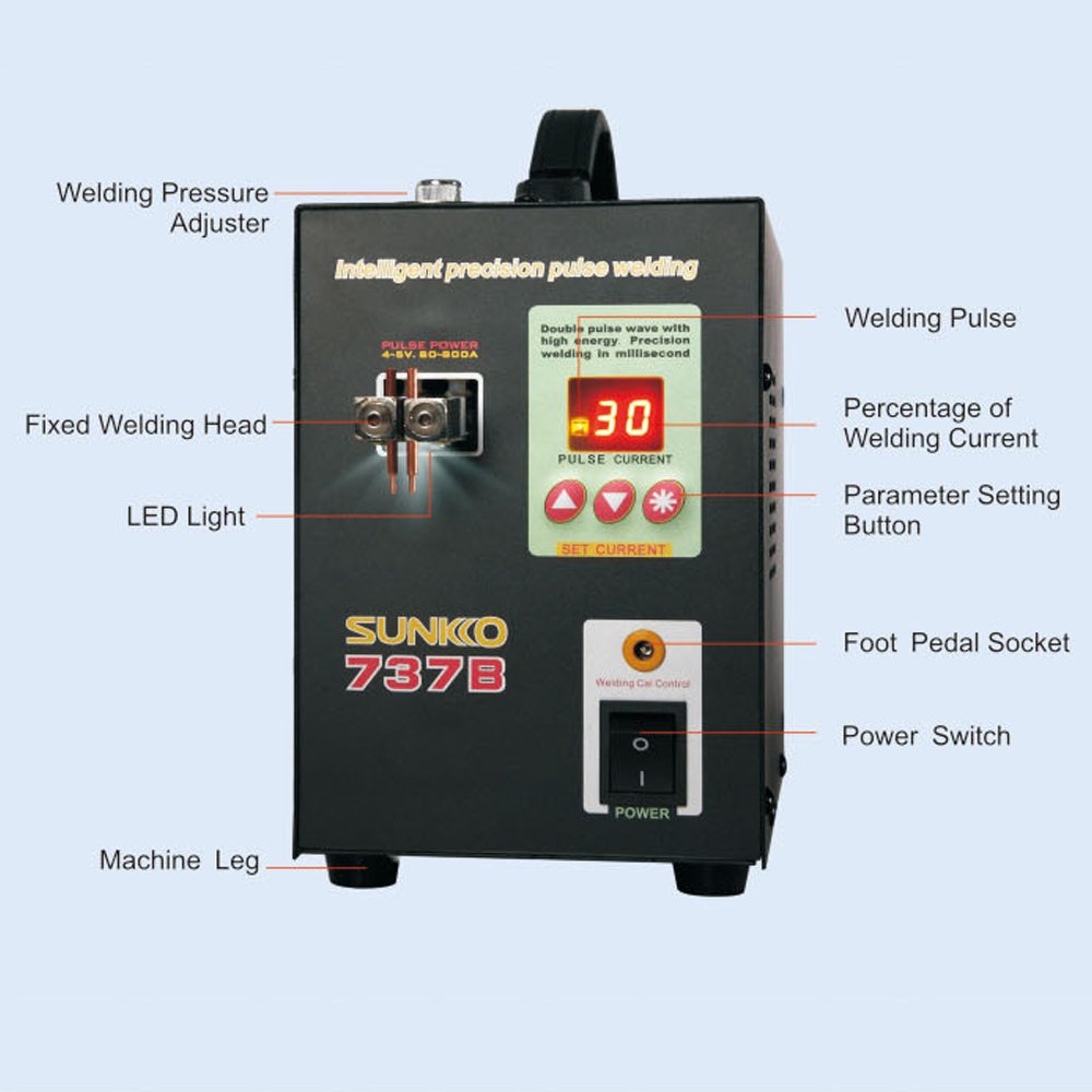 Walmeck Dual Mode Pedal Battery Spot Welder Dual Pulse Touch Welders Spot Welding Machine - - Amazon.com