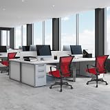 Yaheetech Ergonomic Mesh Office Chair with Adjustable Height Red view 7