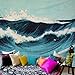 Martine Mall Tapestry Wall Tapestry Wall Hanging Tapestries Ocean Tapestry Wall Art Ocean Wave Decor Blue Indian Tapestry Wall Blanket Wall Decor Wall Art Home Decor Wall Hanging Art 59 X 51 Inches