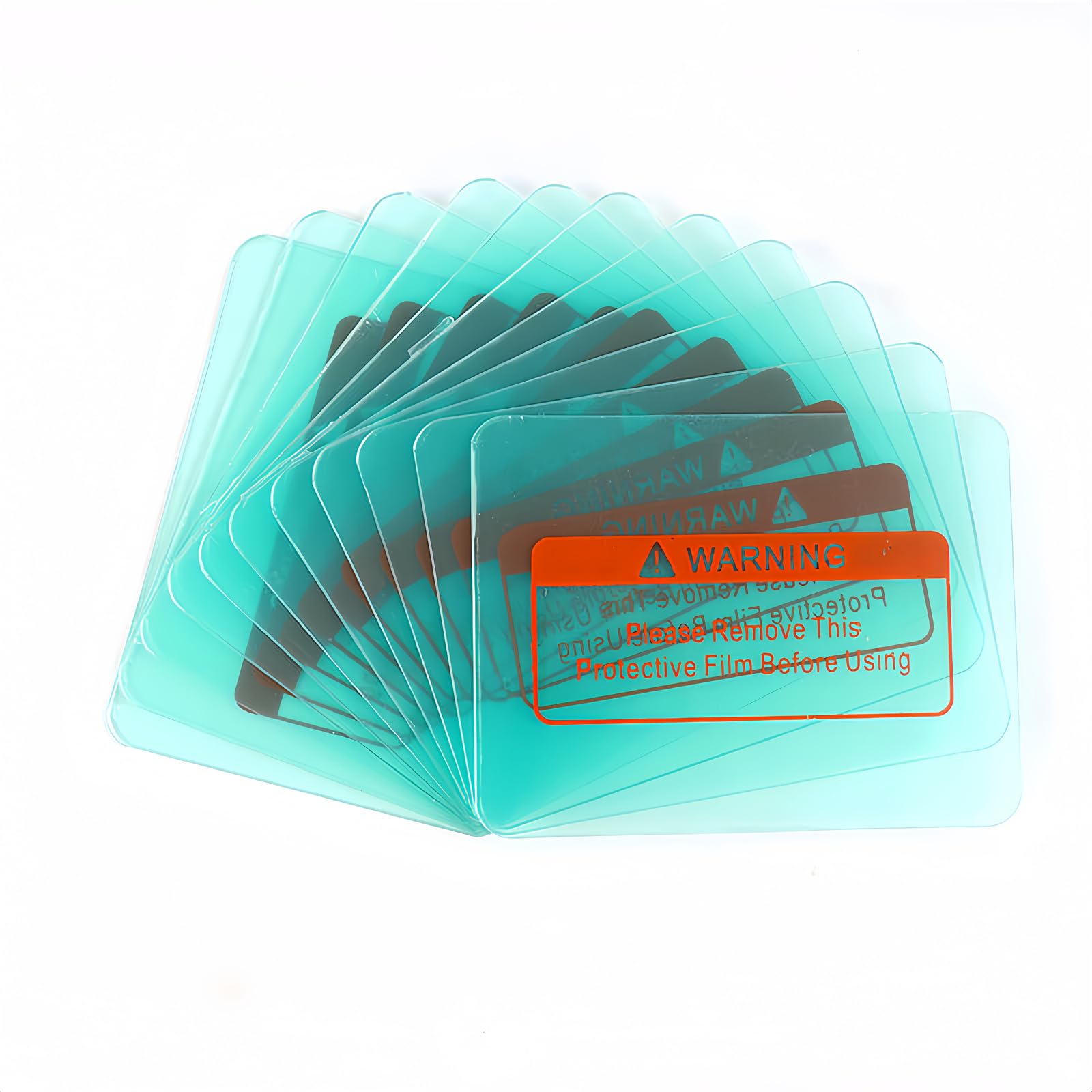 Boxonly Welding Helmet Cover Lens Outside Protective Lens Filter Covers 108mmx50mmx0.8mm Replacement Lens Clear Cover Lens for Solar Auto Darkening Welding Helmet 10 PCS