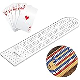 OLYCRAFT Cribbage Board Template 3.7x15 Inch 3-Track Clear Acrylic Router Templates with 2.7mm Hole Track Style Woodworking P