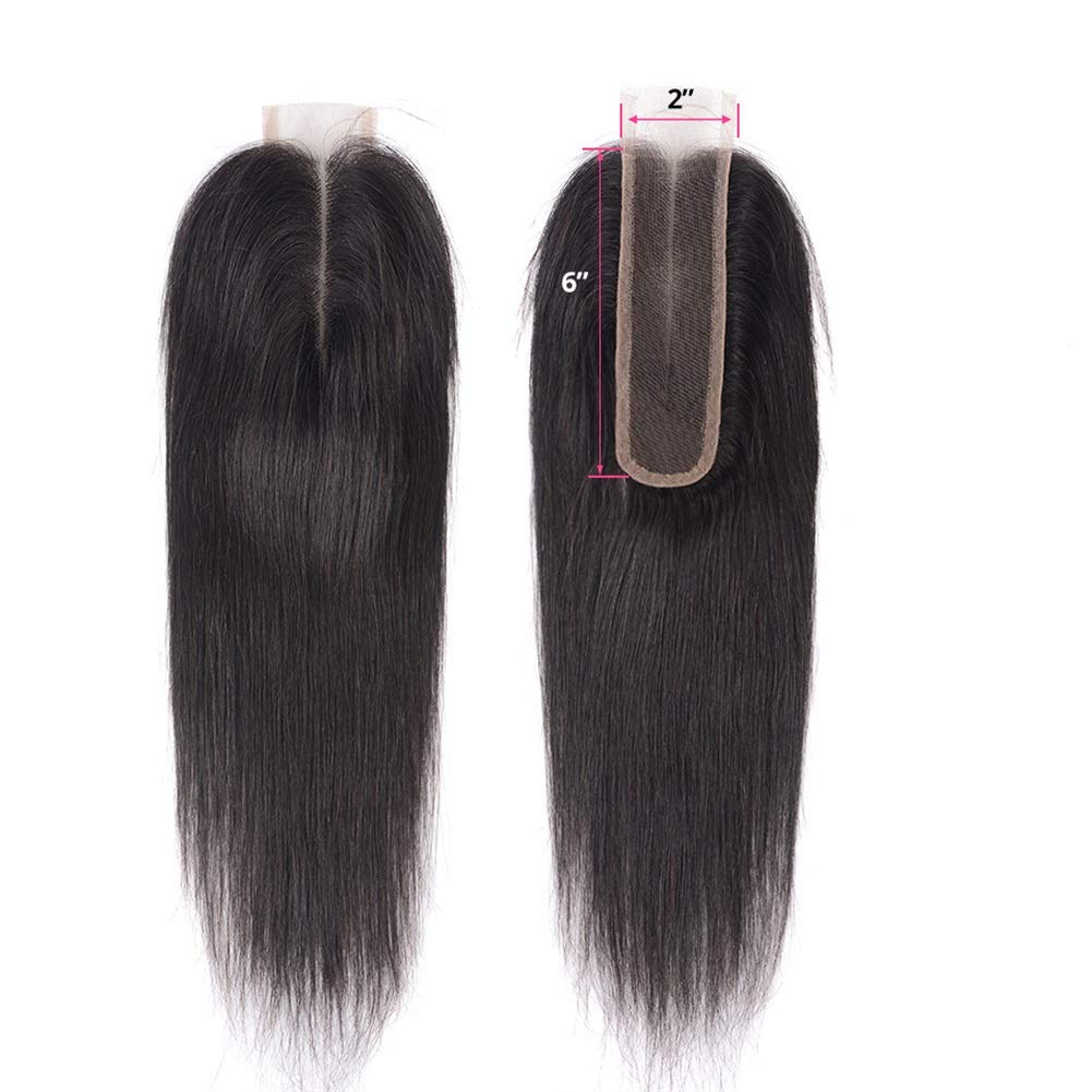 Alipearl&nbsp;Hair Long Middle Part 2x6 Lace Closure Straight Human Hair Preplucked Deep Part Lace Closure with Baby Hair Ali&nbsp;Pearl&nbsp;Hair(2x6closure 16")