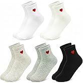 Jinny's Shoppe Women’s Novelty Cute Crew Socks – 4/5 Pairs Colorful Soft Cozy Lovely Cotton Socks for Everyday Casual Wear