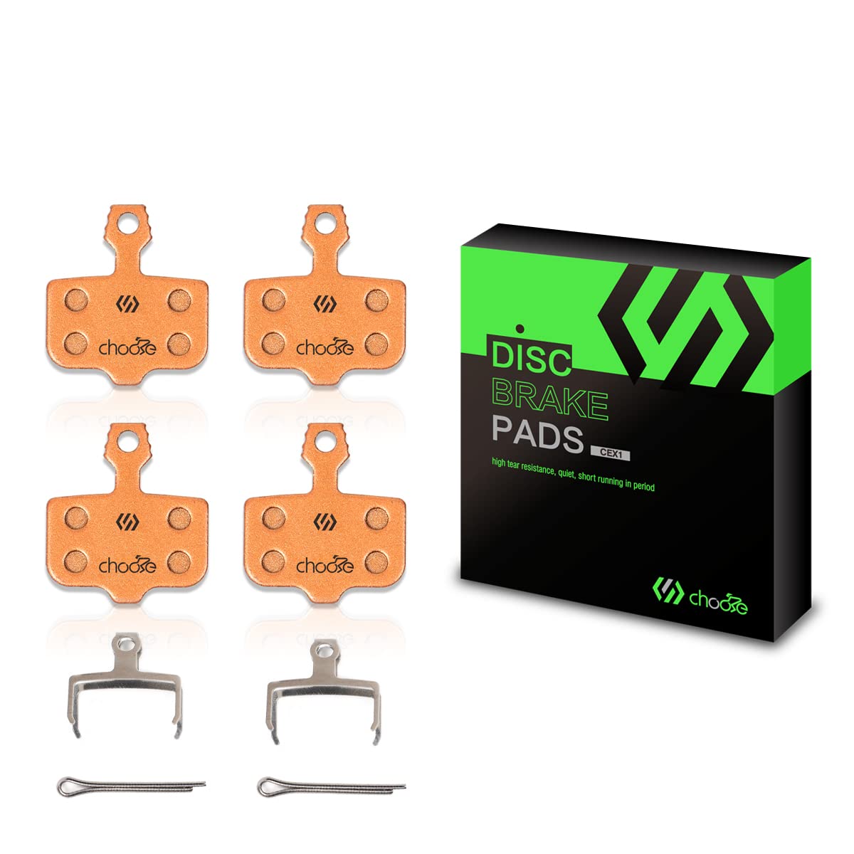 Chooee 2 Pairs Disc Brake Pads for Sram Avid Elixir 1 3 5 7 9 R ER CR Mag Level TL T Sram XX X7 X9 XXWC DB1 DB3 DB5 Polymetallic