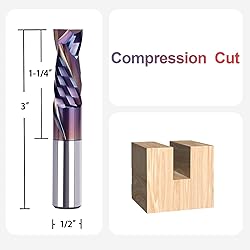SpeTool Spiral Compression Router Bit with Coating