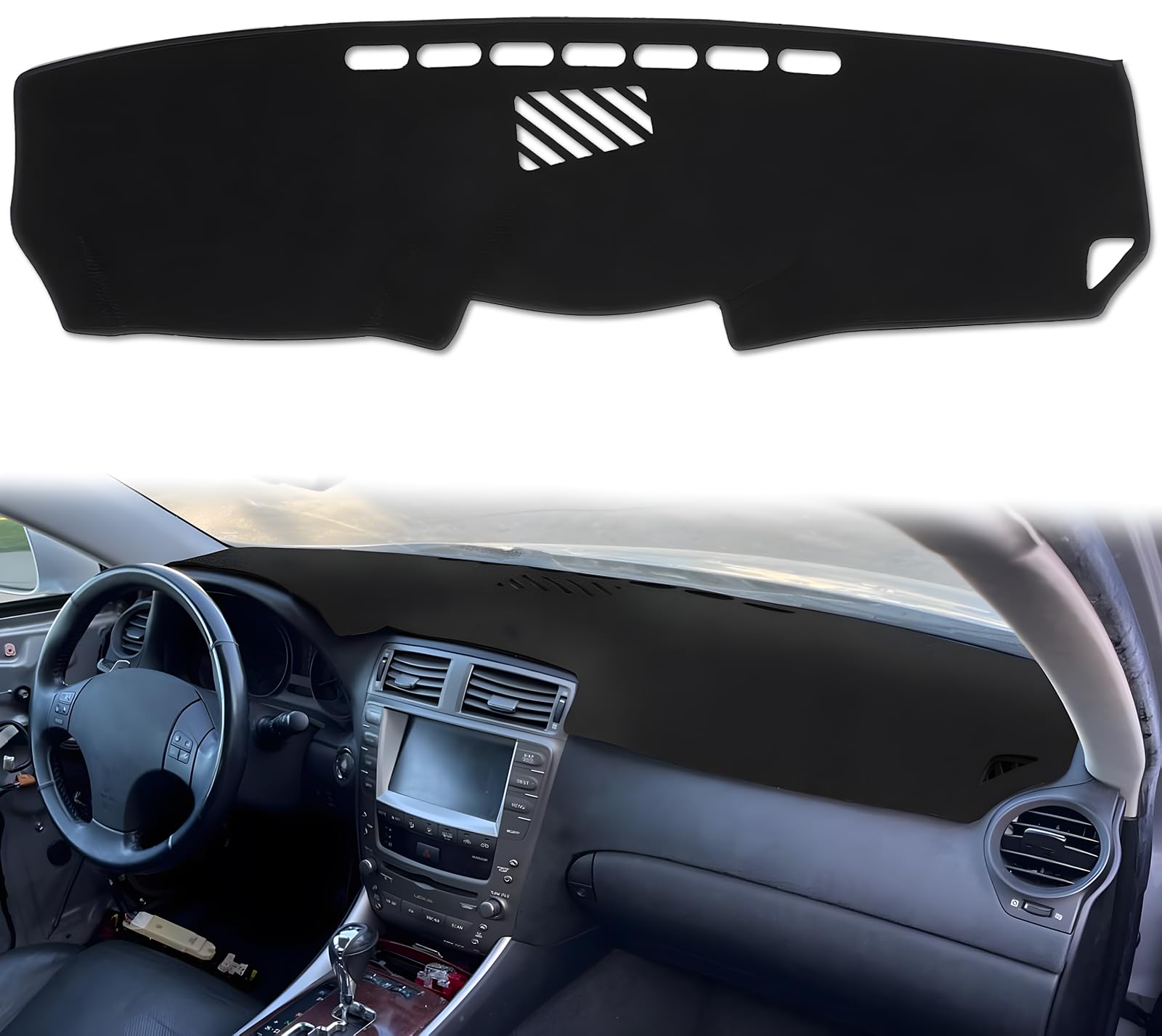 Photo 1 of DLSZKJ Car Dashboard Cover Dash Cover Mat Pad Accessories Fit for Lexus IS250 IS350 2006 2007 2008 2009 2010 2011 2012 2013 (for Lexus IS250 IS350)