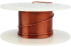 TEMCO INDUSTRIAL TEMCo 18 AWG Copper Magnet Wire - 2 oz 25 ft 200°C Magnetic Coil Winding