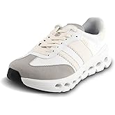 SOFTYOHO Sneakers for Women Men Non-Slip Work Shoes Casual Lace-Up Tennis Shoes Womens Fashion Sneakers - Lightweight Arch Support All-Day Comfort Sneakers