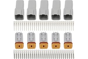 CNLW 5 Sets DJ3061Y-1.6-11/21 Connector 6 Pin DT04-6P/DT06-6S Automobile Waterproof Wire Electrical Connector Plug 22-16AWG