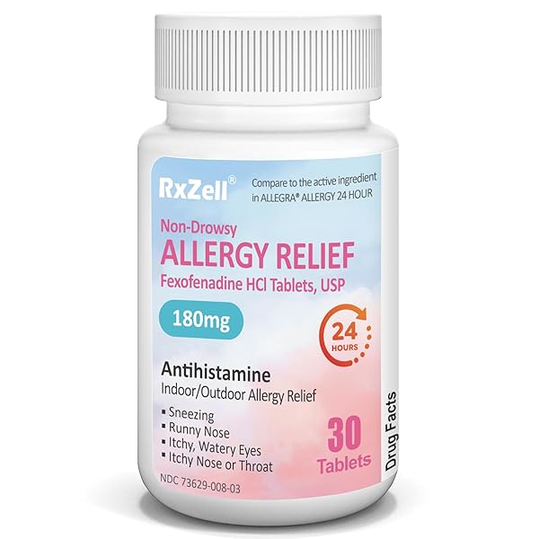 RXZELL ALLERGY RELIEF | FEXOFENADINE HCL 180MG, 24-HOUR...