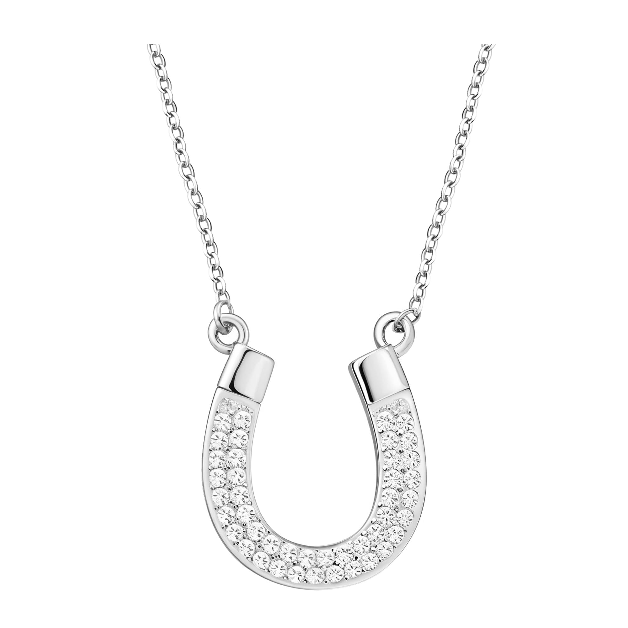 Sofia Milani - Women's Necklace 925 Silver - with Zirconia Stones - Horseshoe Horse Pendant - 50332