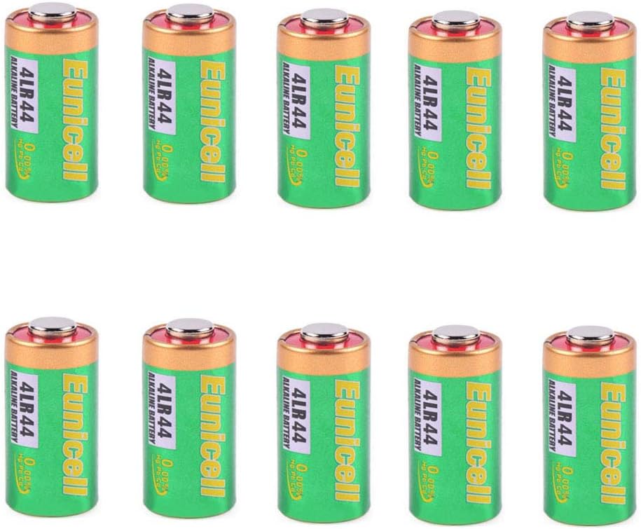 4LR44 6V Mercury-Free Alkaline Batteries PX28, 4G13, 476A, L1325 Eunicell for Dog Collar 10 Pieces