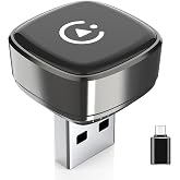 Wireless Carplay Adapter, Suitable for Vehicles Equipped with Cabled CarPlay, Plug and Play Feature enables Fast and Stable CarPlay Wireless Connection, Suitable for 800+ Vehicles (Grey)