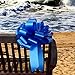 Large Royal Blue Ribbon Pull Bows - 9