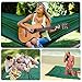 Double Single Camping Hammock,Portable Hammock with Net and Tree Straps,Lightweight Parachute Nylon Hammock for Backpacking Travel Beach Yard Outdoor Indoor Dark Green