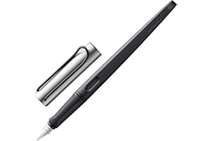 Lamy joy AL - calligraphy fountain pen with ergonomic grip & polished steel nib in line width 1.1 mm - Calligraphy Fountain Pen with ribbon nib - incl. ink cartridge T 10 blue