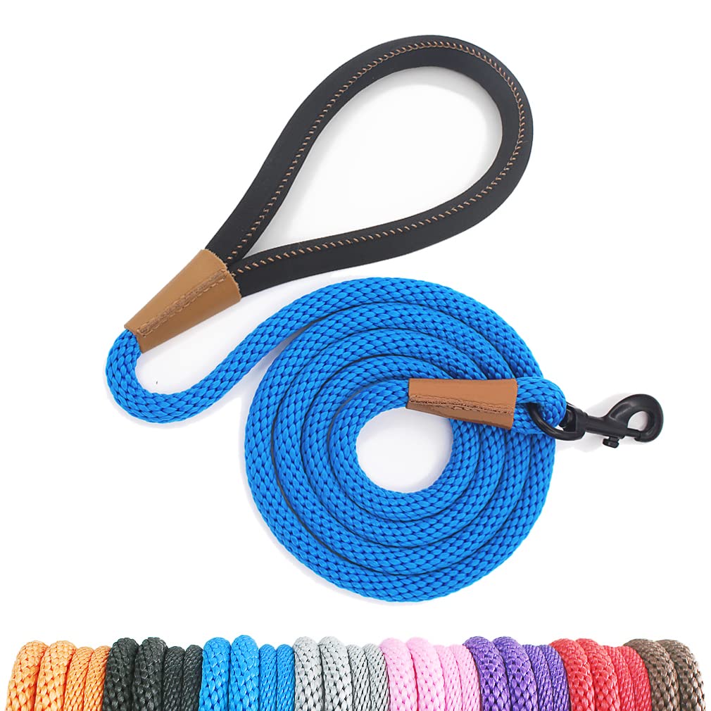 lynxking Dog Leash Slip Rope Lead Leash Strong Heavy Duty Braided Rope No Pull Training Lead Leashes for Medium Large and Small Dogs