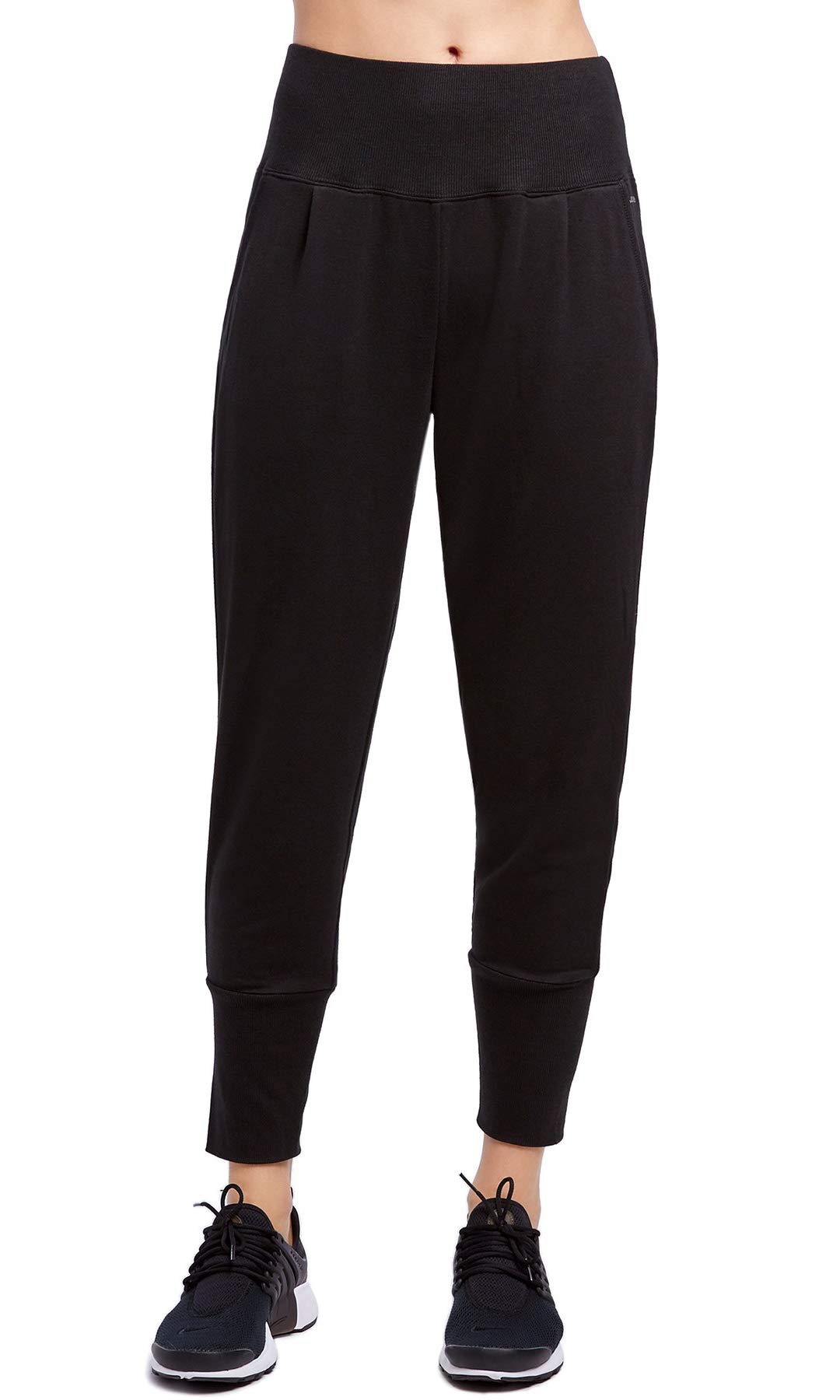 Jockey Sport Women's French Terry Jogger Pants Deep Black Large