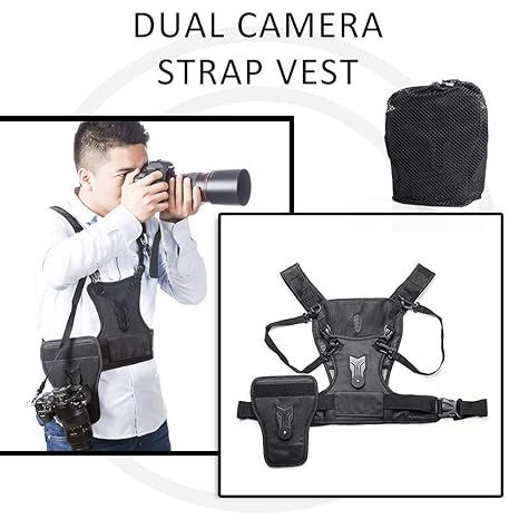 Holebay-EU - Chaleco de Doble Correa para cámara réflex y cámara ...