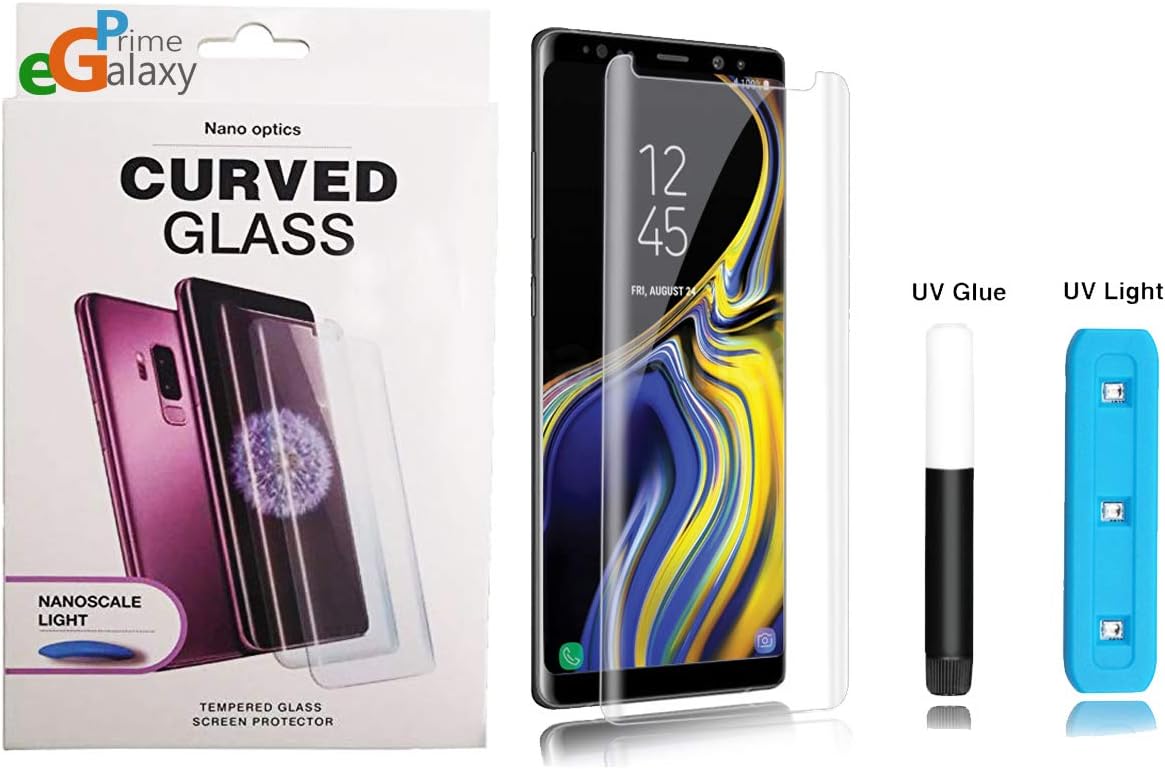 Samsung Galaxy S9 S8 Plus Note 8 9 Screen Protector, [Case Friendly] Curved Edge Premium Tempered Glass with [Full Adhesive] Liquid Installation Tool, Touch Responsive (for Samsung Galaxy S9)