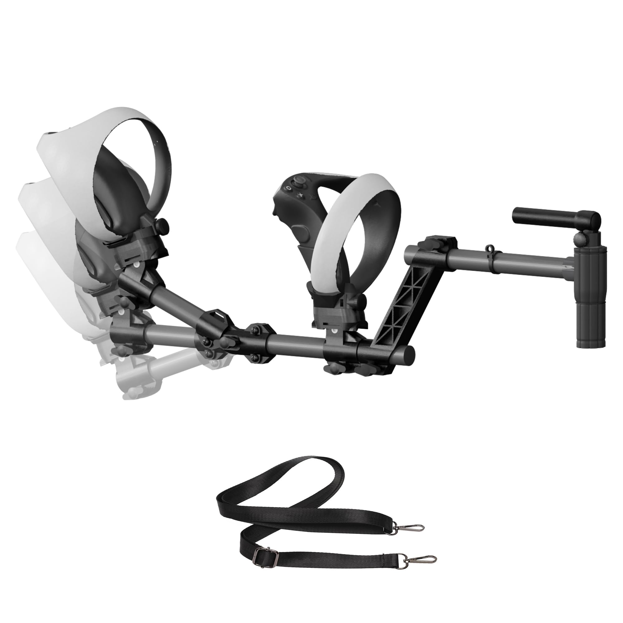 Hounyoln VR Gunstock for PlayStationVR2, for PSVR2 Controller Grips for Enhance Stability and Control Magnetic Controller VR Game Simplified Version (Black)