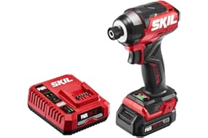 SKIL PWR CORE 12 Brushless 12V 1/4 In. Hex Compact Impact Driver Kit with 3-Speed & Halo Light & One-handed collet Including 2.0Ah Lithium Batteries and PWR JUMP Charger -ID6744A-10