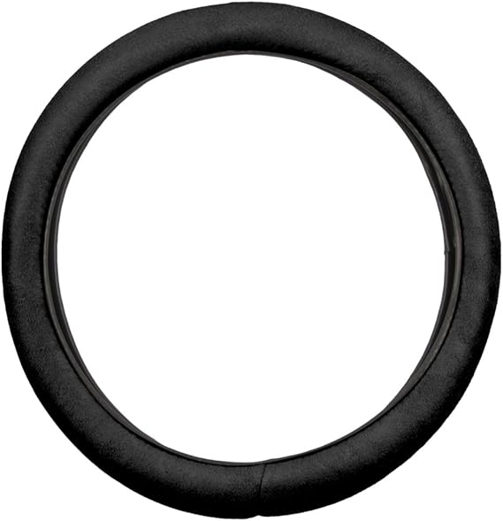 BDK SW-237-GR Memory Foam Gray Grip Grab Stress Relief Steering Wheel Cover for Car SUV Truck Van-Standar 15 Inch